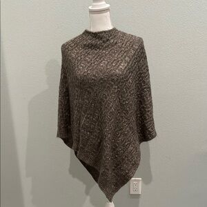 Charlie Paige Metallic Knit Poncho